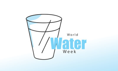 World Water Week. background, banner, card, poster, template. Vector illustration.