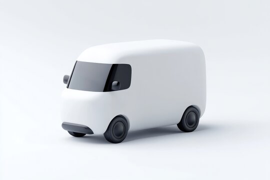 White delivery van, simple design