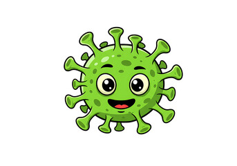 Cute Cartoon Coronavirus Illustration: Virus Clipart, Covid-19 Graphic