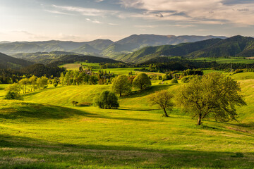 Scenic Landscape view in Povraznik, Polana Mountain, Slovakia © Ji