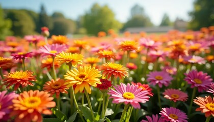 Colorful-flower-field-zinnia-garden-bright-summer-blooms-nature-photography