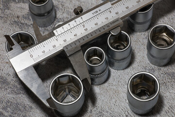 tools on a gray background