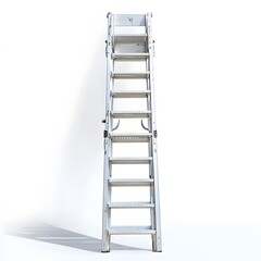 Aluminum Ladder with White Background.