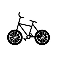 Bicycle icon on white background