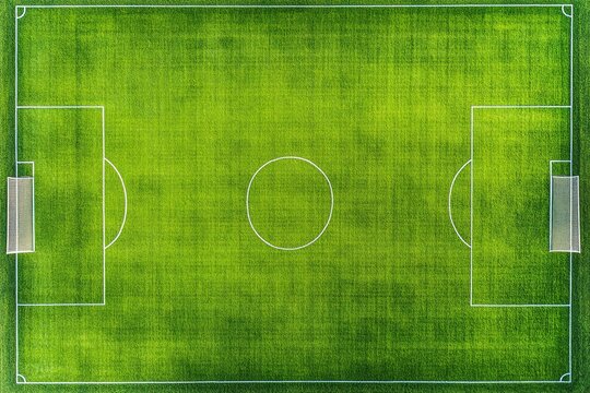 Aerial View Of A Pristine Green Soccer Field