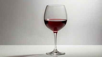 Elegant Crystal Wine Glass with Deep Red Wine Fine Dining and Luxury Concept