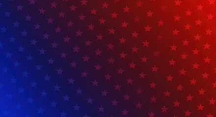 Patriotic stars red blue gradient background