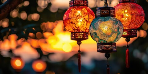 Each lantern's ascent becomes a thread connecting earth to cosmos.