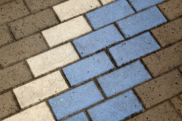 Texture of brick pavement in Tokyo Japan, clean and beautiful