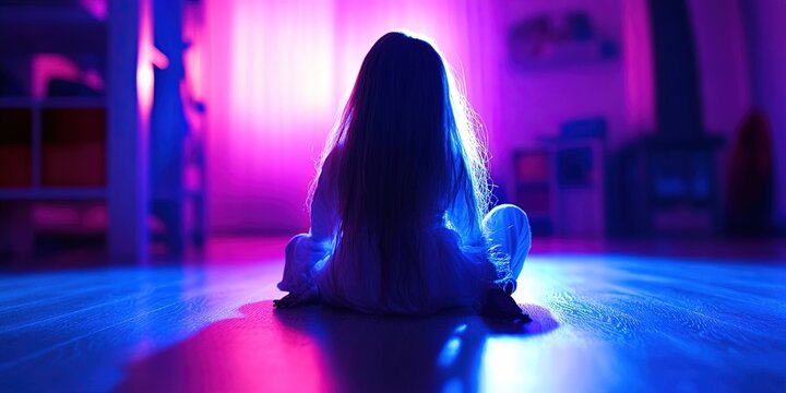 photo of poltergeist girl haunted in suburban house