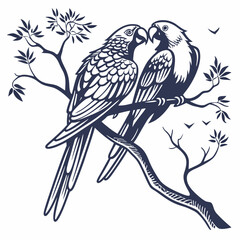 Obraz premium Two love birds