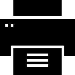 Printer Doc In  Fill  Icon