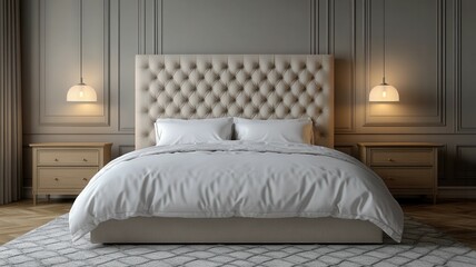 bed in hotel room