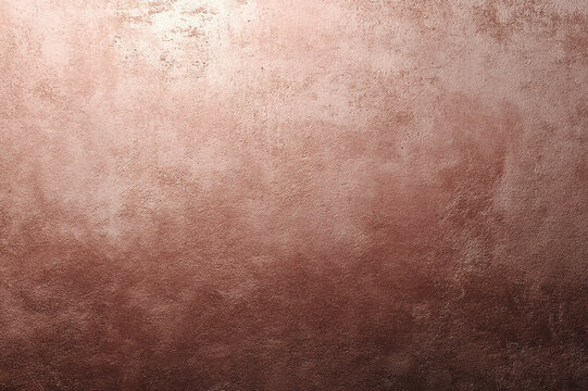 Opulent metallic plain background with warm copper tone, textured surface, and subtle shine, creating luxurious and elegant atmosphere for design or interior inspiration