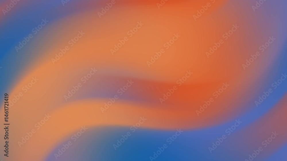 Poster orange and blue gradient abstract motion. smooth flowing background. useful for modern openers or pr