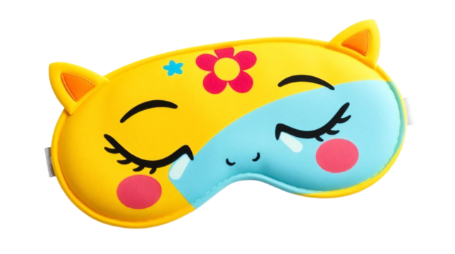 Sleeping mask isolated on transparent background
