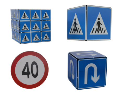 Traffic Signs isolated on white