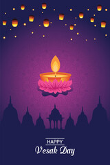 Colorful Vesak Celebration Vertical Layout