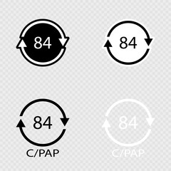 Composites recycling symbol 84 C PAP set.