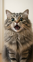 Obraz premium Surprised cat portrait