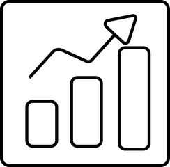 Business  Growth Crypto In  Outline Icon