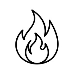 Fire Flame icon isolated on white