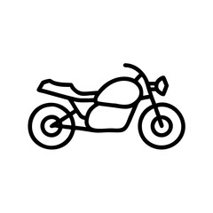 motorcycle icon isolated on white