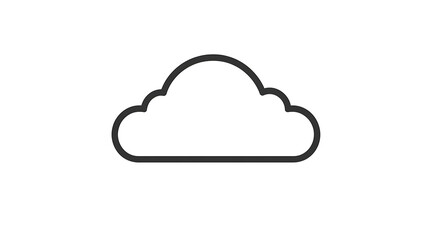A cloud is drawn in black and white