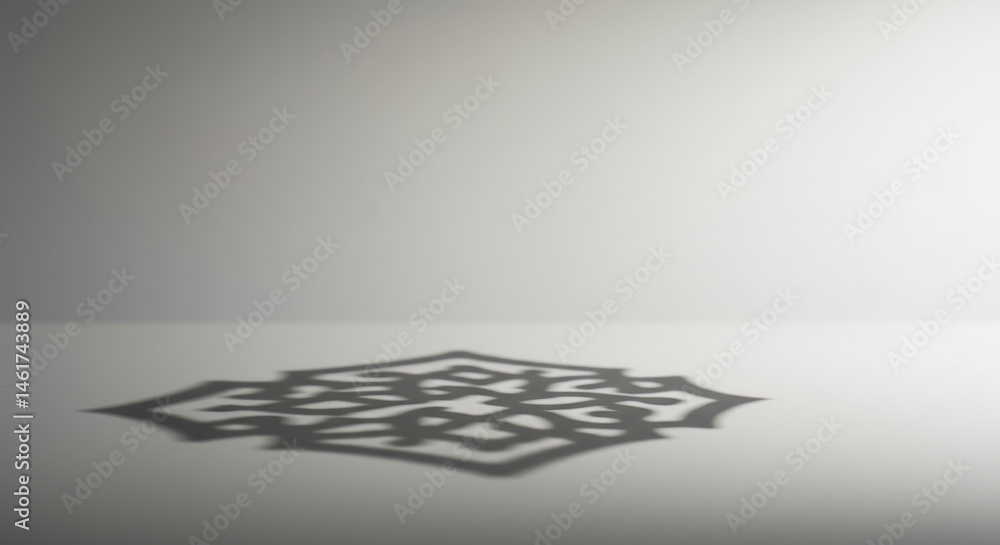 Poster abstract shadow art minimalist design white background intricate pattern