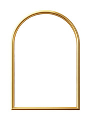 Elegant gold arch shaped frame with smooth finish and refined design for art or mirror
