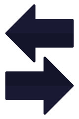 Swap arrow icon isolated on white background.