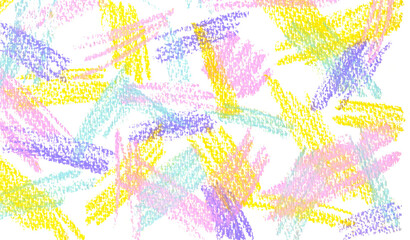 Colorful pastel strokes texture for abstract background isolated with high detail