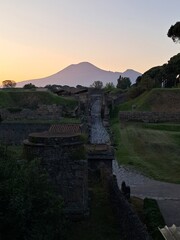 Piękny widok na Wezuwiusz, Pompeje. Italia.