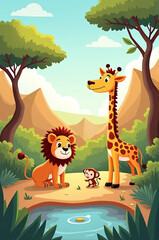 Obraz premium giraffe in the woods