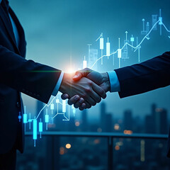 businessmen handshake after a good deal.
