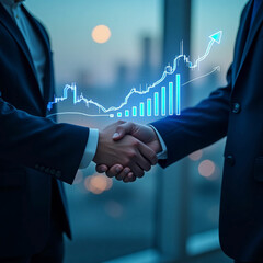 businessmen handshake after a good deal.

