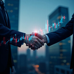 businessmen handshake after a good deal.
