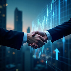 businessmen handshake after a good deal.
