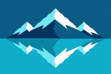 Fototapeta premium vector illustration of mountain landscape