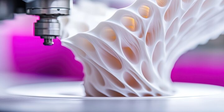 photo of additive manufacturing -- 3D printer with pla print