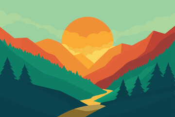 mountain landscape in the mountains