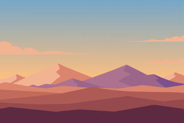 vector illustration of mountain landscape