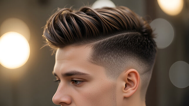 A pomade designed for short hairstyles that provides medium hold and definition, giving hair a polished, controlled look with a touch of shine