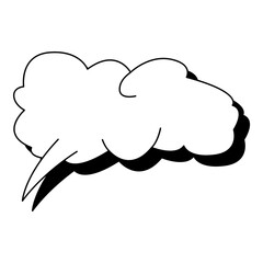 Comic book speech bubble, great design for any purposes. Sticker design. illustration