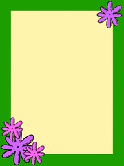 Obraz premium green floral frame