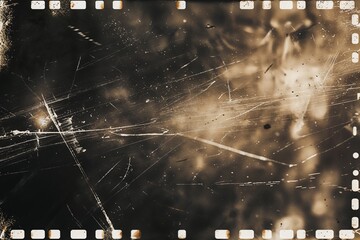 Vintage Movie Reel with Burned Edges