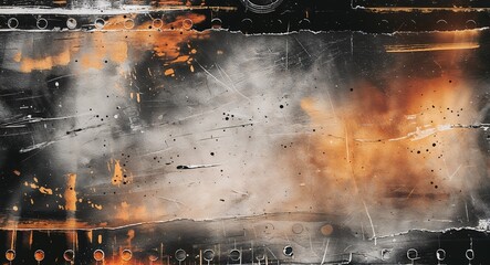 Vintage Movie Reel with Burned Edges