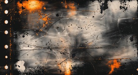 Dirty Film Strip Overlay with Light Leaks