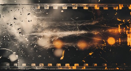 Retro Reel Film with Dust and Noise