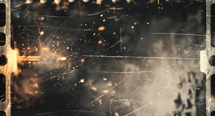 Grunge Cinematic Film Strip Background